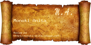 Monoki Anita névjegykártya