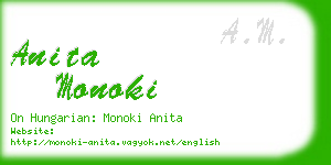 anita monoki business card